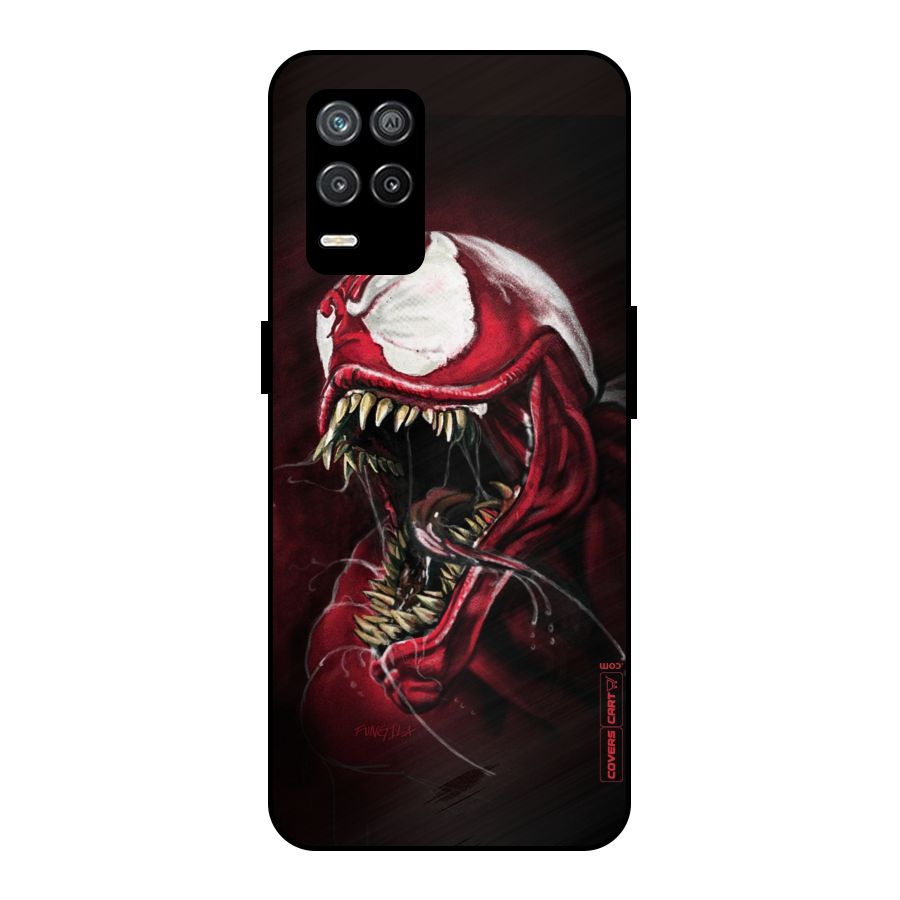Red Venom Artwork Metal Back Case for Realme 9 5G