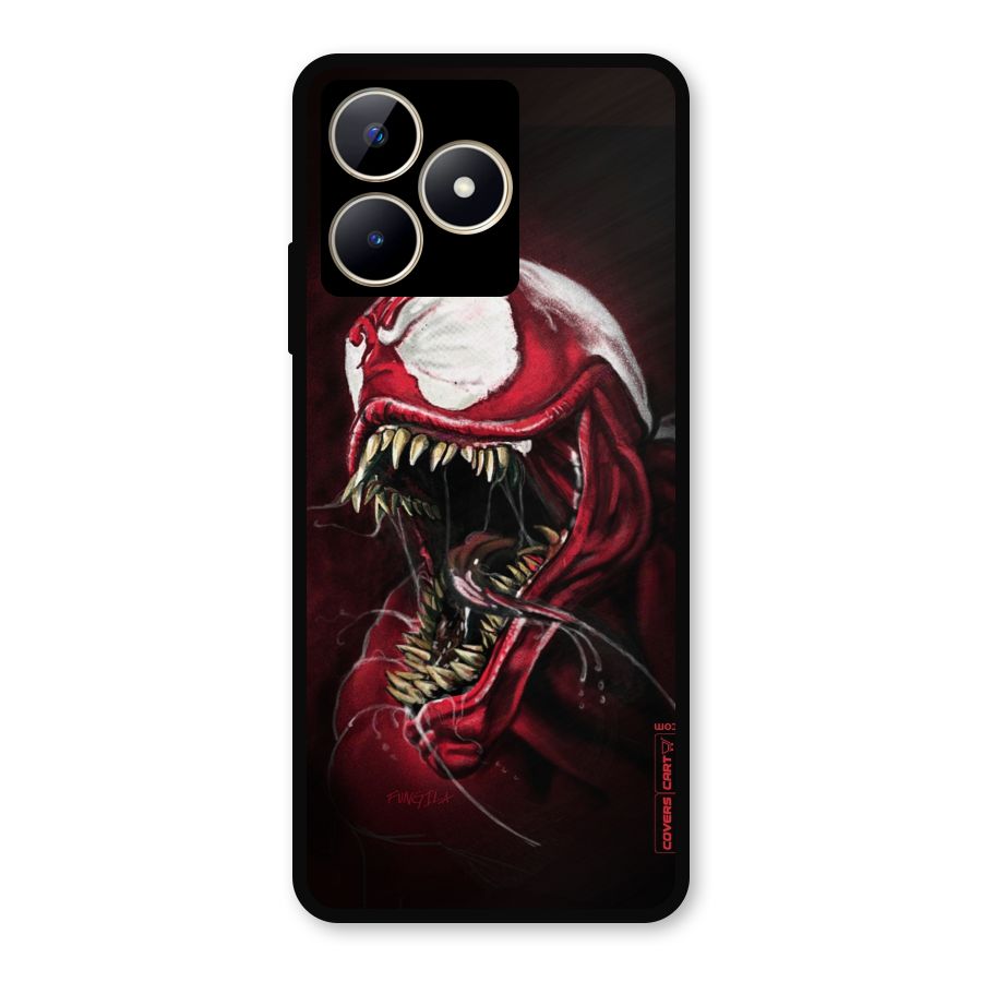 Red Venom Artwork Metal Back Case for Realme C53