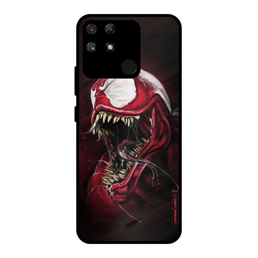 Red Venom Artwork Metal Back Case for Realme Narzo 50A