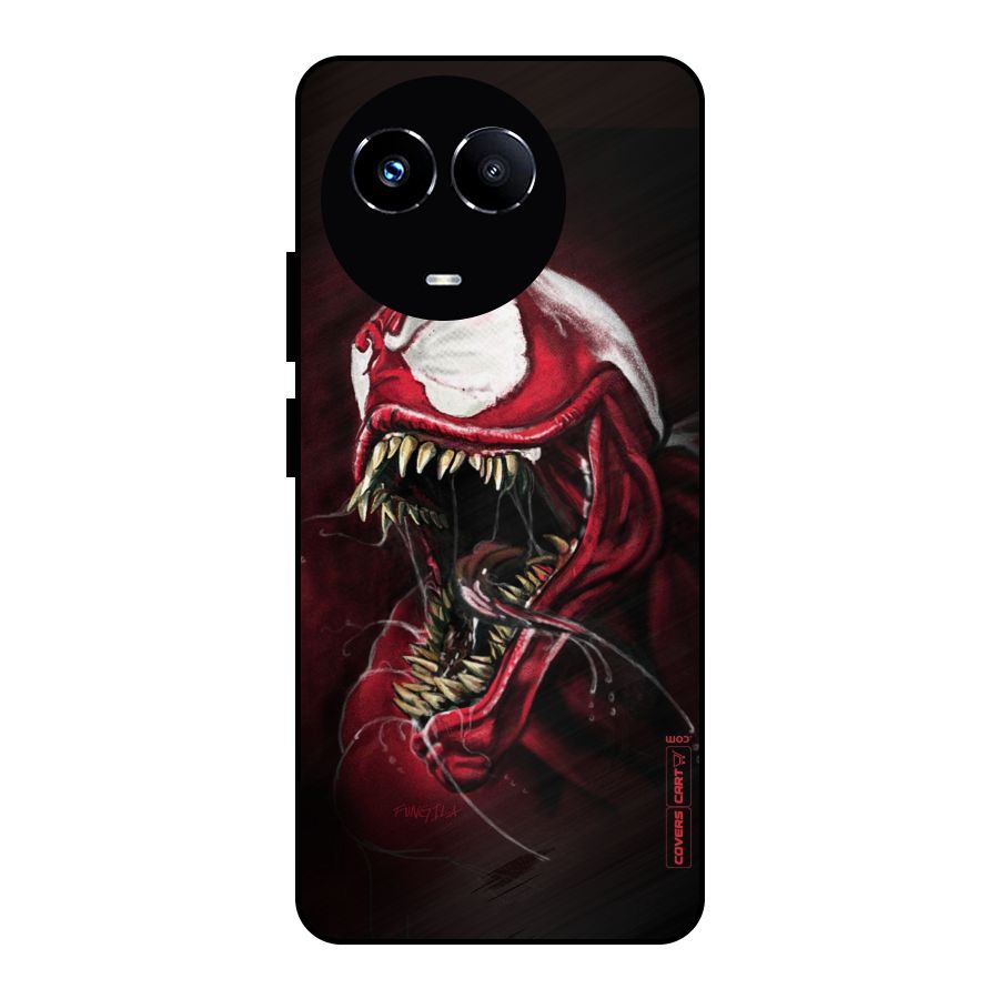 Red Venom Artwork Metal Back Case for Realme Narzo 60X