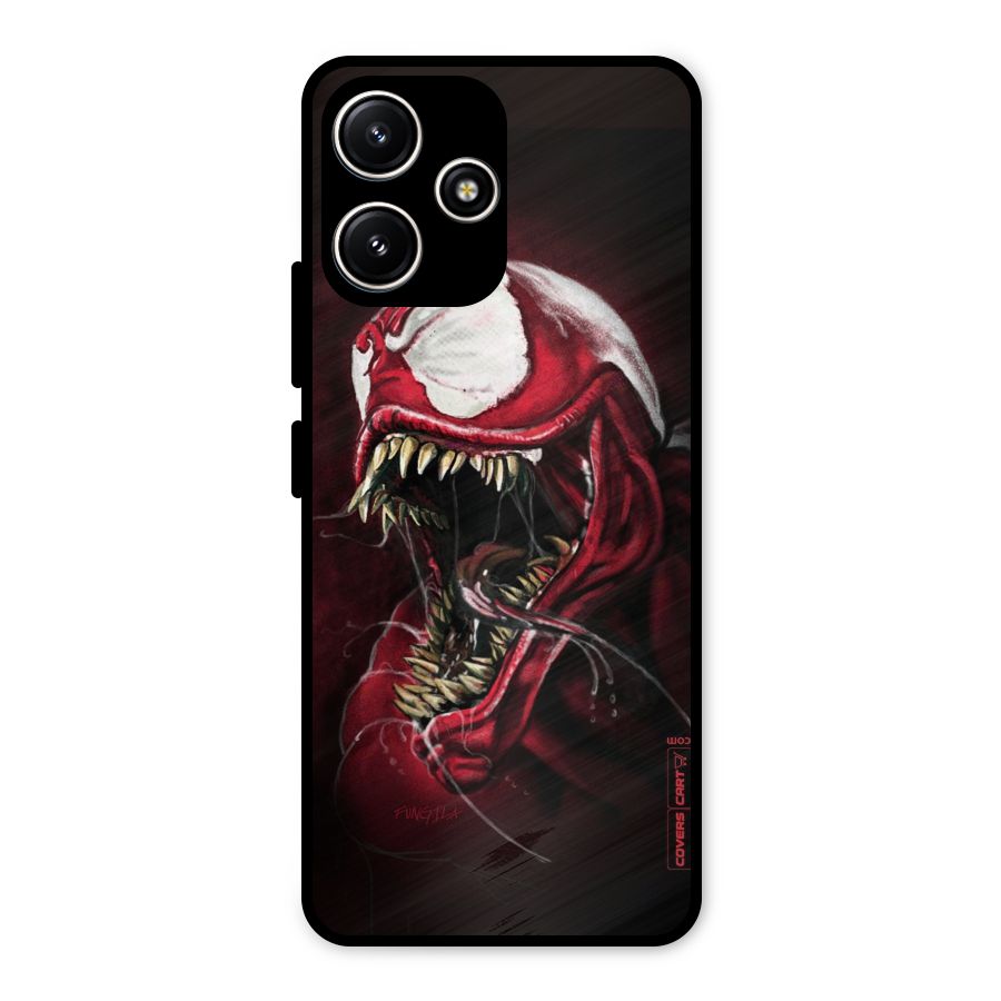 Red Venom Artwork Metal Back Case for Redmi 12 5G