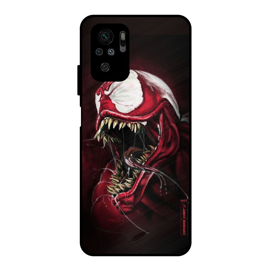 Red Venom Artwork Metal Back Case for Redmi Note 10