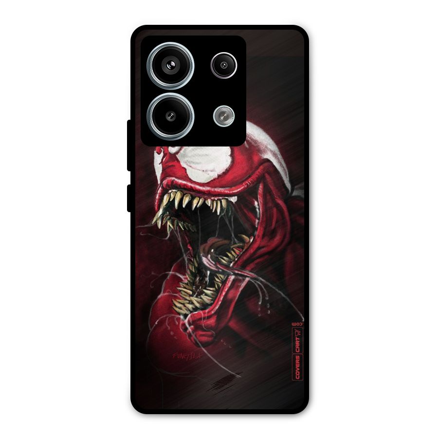 Red Venom Artwork Metal Back Case for Redmi Note 13 Pro 5G