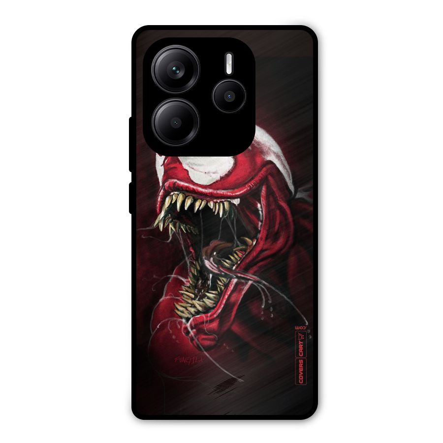 Red Venom Artwork Metal Back Case for Redmi Note 14 5G