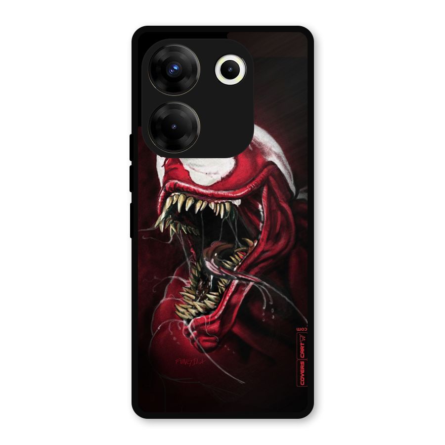 Red Venom Artwork Metal Back Case for Tecno Camon 20 Pro
