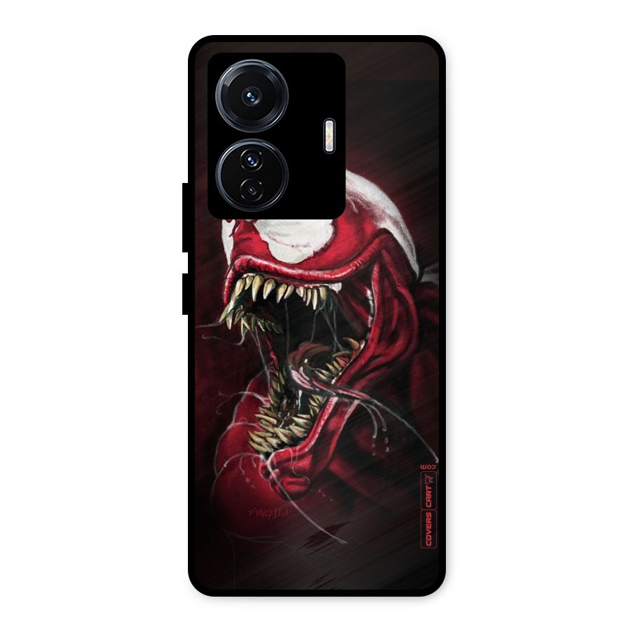 Red Venom Artwork Metal Back Case for Vivo T1 Pro
