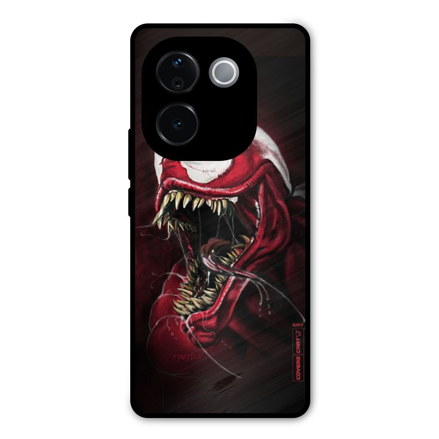 Red Venom Artwork Metal Back Case for Vivo T3 Pro