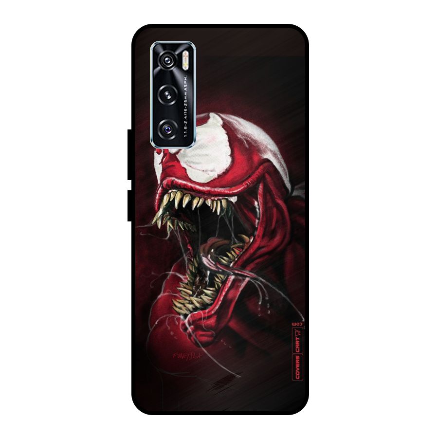 Red Venom Artwork Metal Back Case for Vivo V20 SE