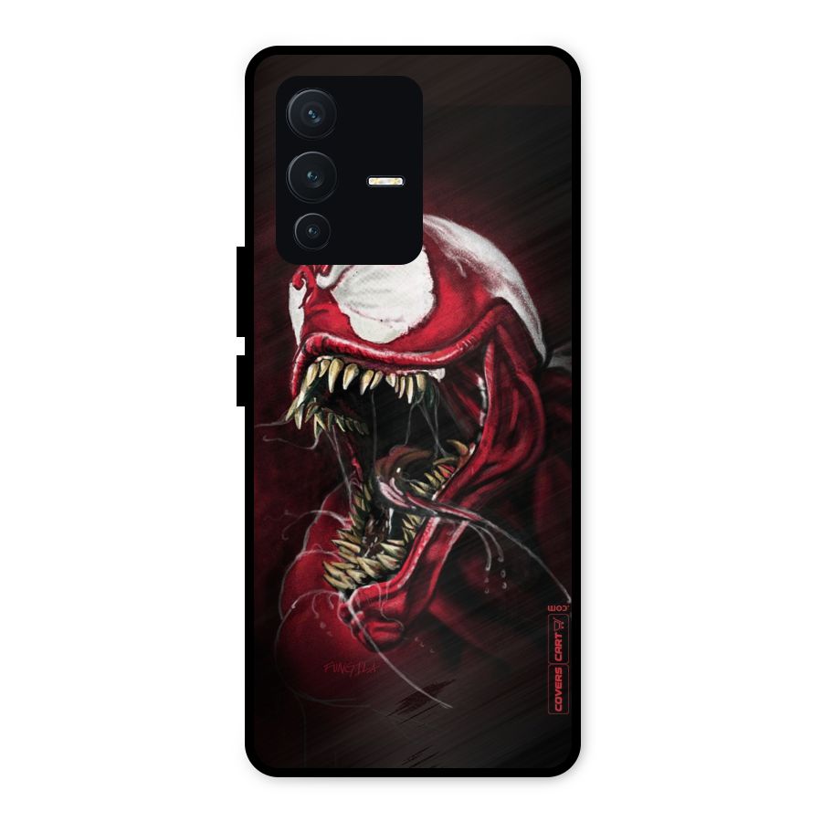 Red Venom Artwork Metal Back Case for Vivo V23 5G