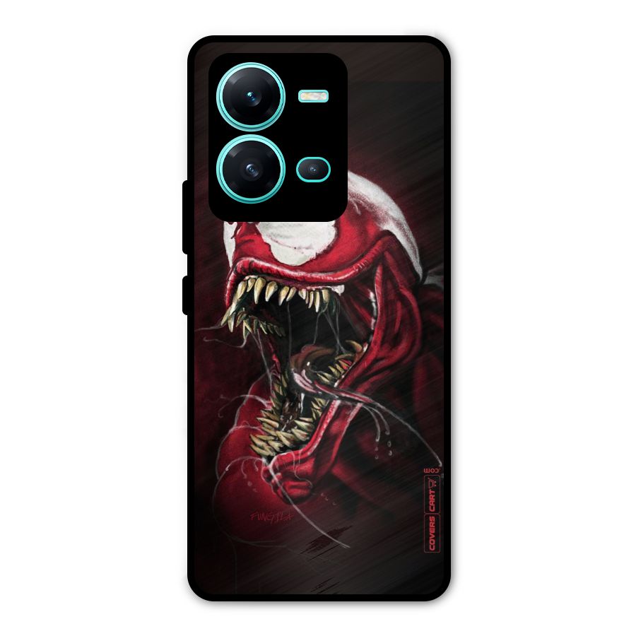 Red Venom Artwork Metal Back Case for Vivo V25