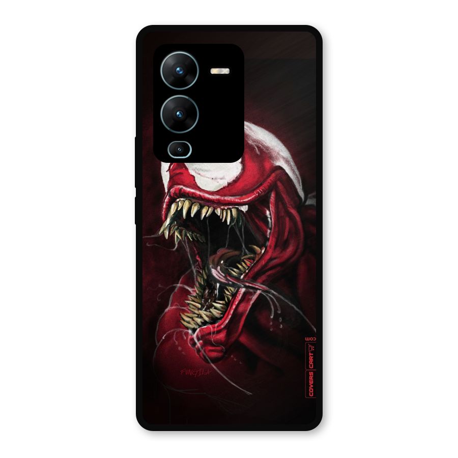 Red Venom Artwork Metal Back Case for Vivo V25 Pro