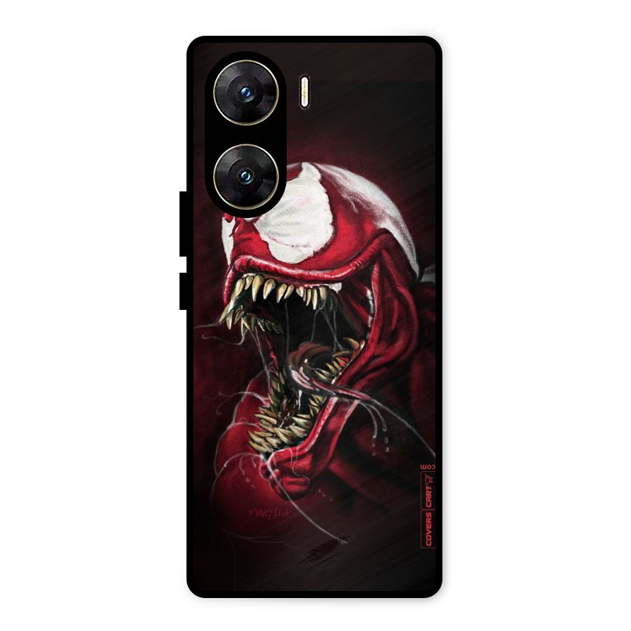 Red Venom Artwork Metal Back Case for Vivo V29e