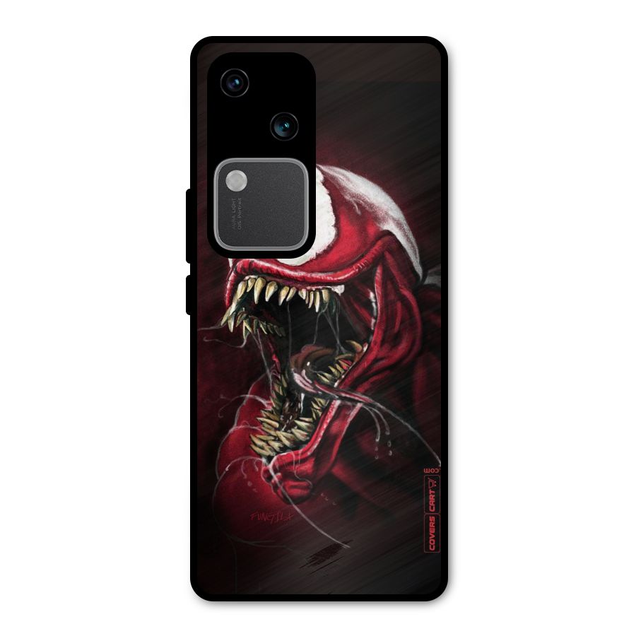 Red Venom Artwork Metal Back Case for Vivo V30