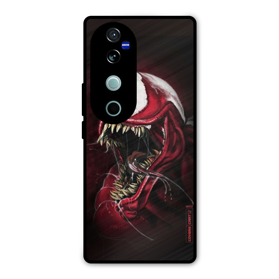 Red Venom Artwork Metal Back Case for Vivo V40 Pro