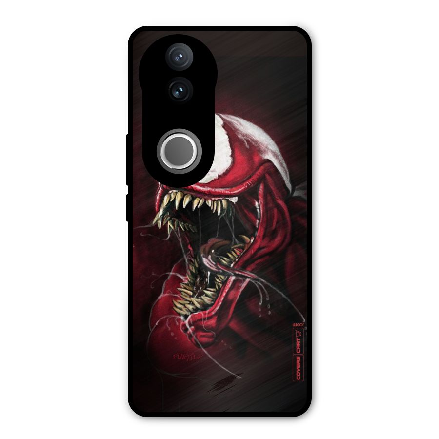 Red Venom Artwork Metal Back Case for Vivo V50e