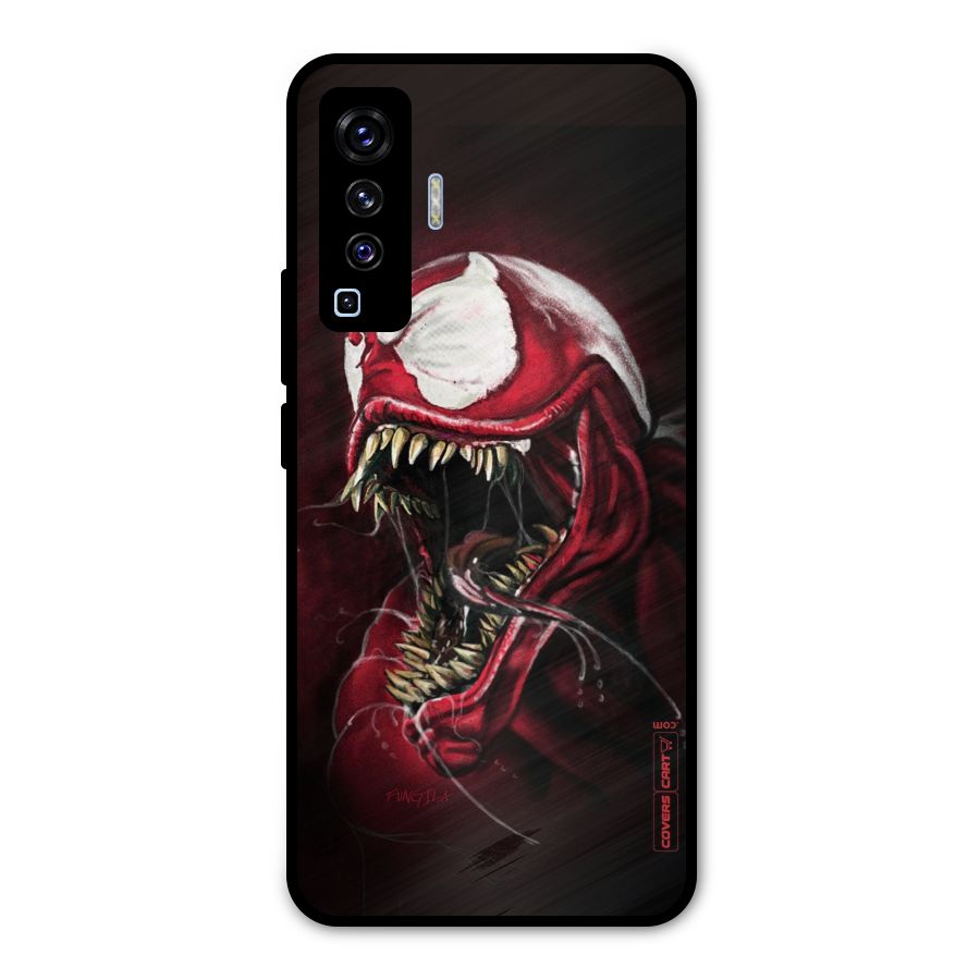 Red Venom Artwork Metal Back Case for Vivo X50