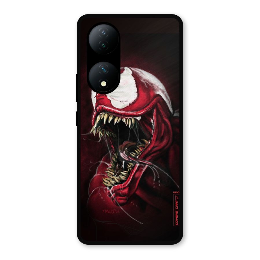 Red Venom Artwork Metal Back Case for Vivo Y100