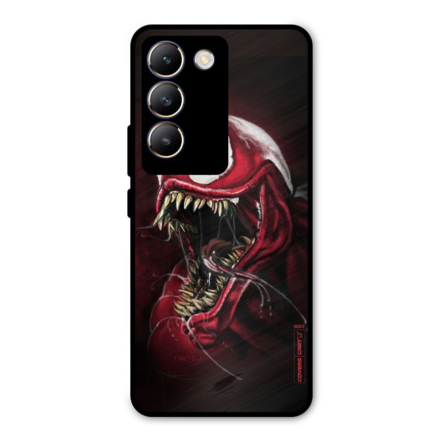 Red Venom Artwork Metal Back Case for Vivo Y200e