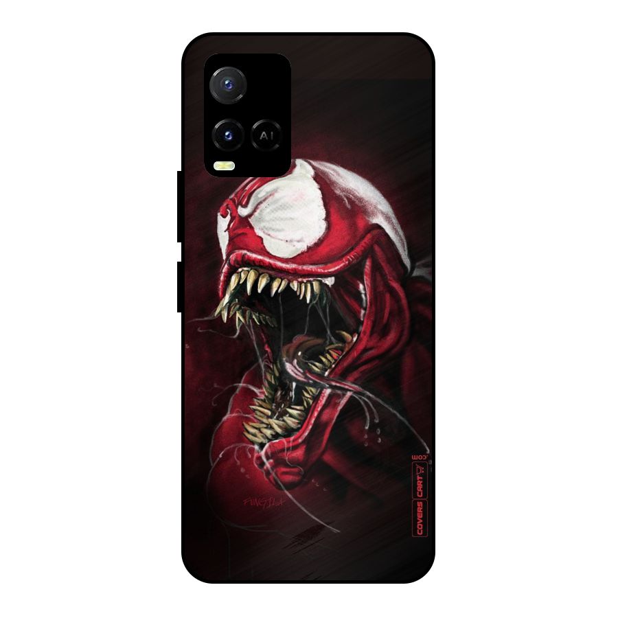 Red Venom Artwork Metal Back Case for Vivo Y21A