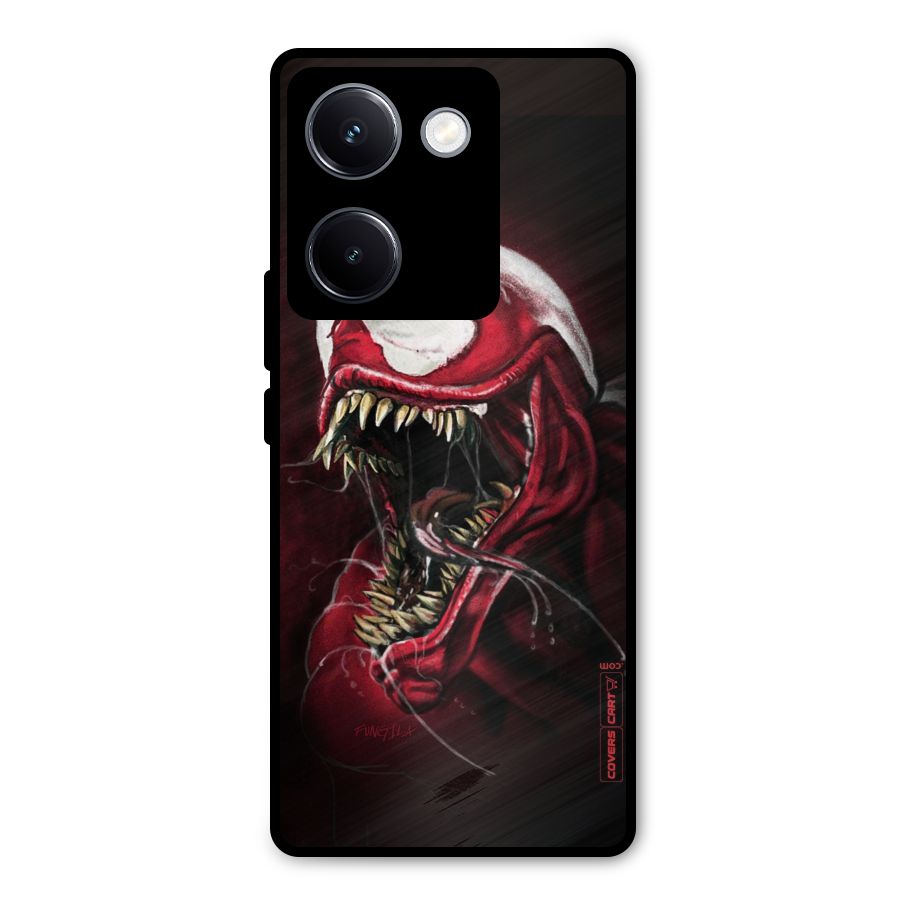 Red Venom Artwork Metal Back Case for Vivo Y300 Plus