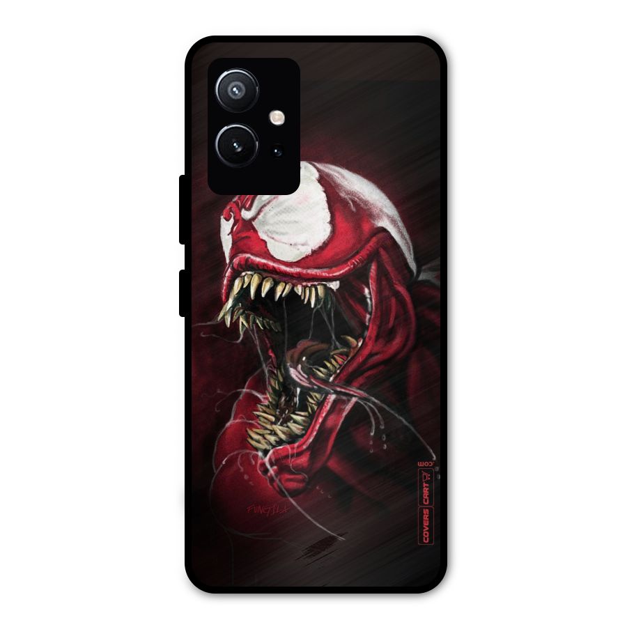 Red Venom Artwork Metal Back Case for Vivo Y75 5G