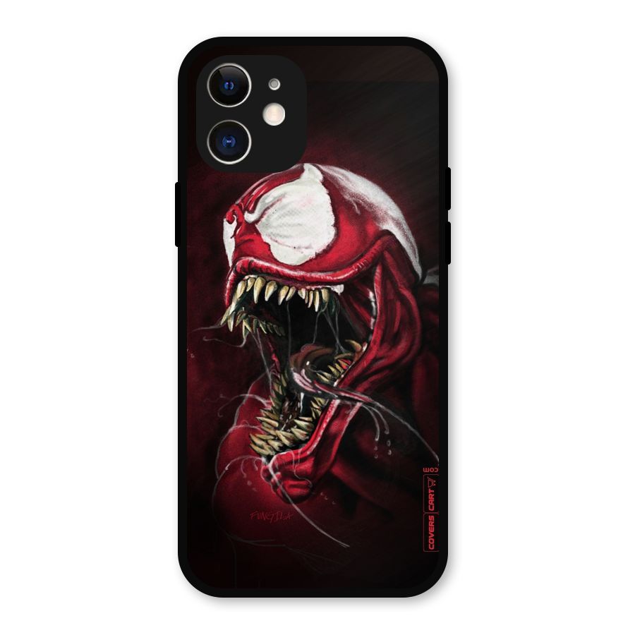 Red Venom Artwork Metal Back Case for iPhone 12