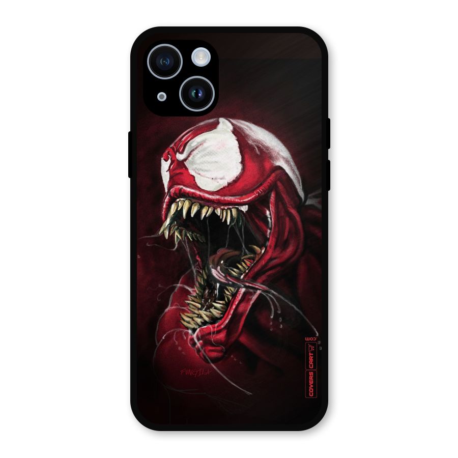 Red Venom Artwork Metal Back Case for iPhone 14