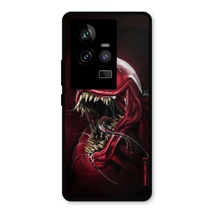 Red Venom Artwork Metal Back Case for iQOO 11 5G
