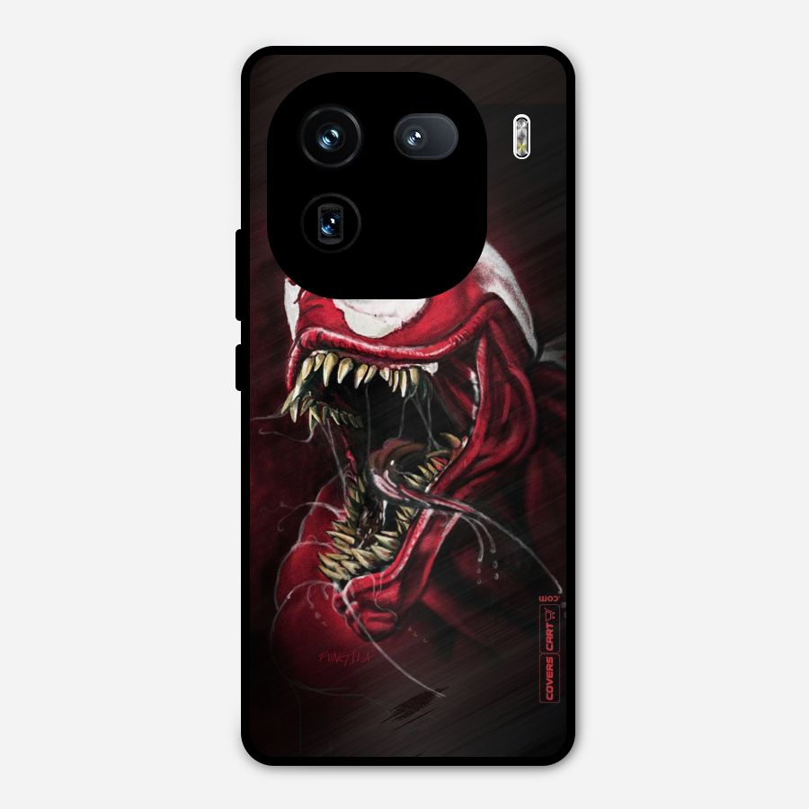 Red Venom Artwork Metal Back Case for iQOO 12