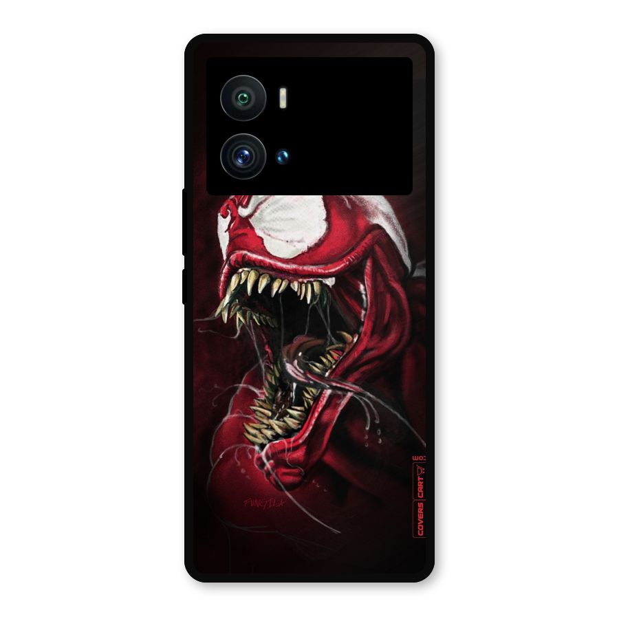 Red Venom Artwork Metal Back Case for iQOO 9 Pro