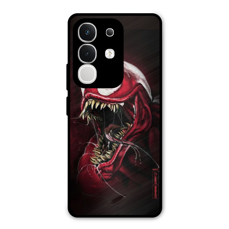 Red Venom Artwork Metal Back Case for iQOO Z10x