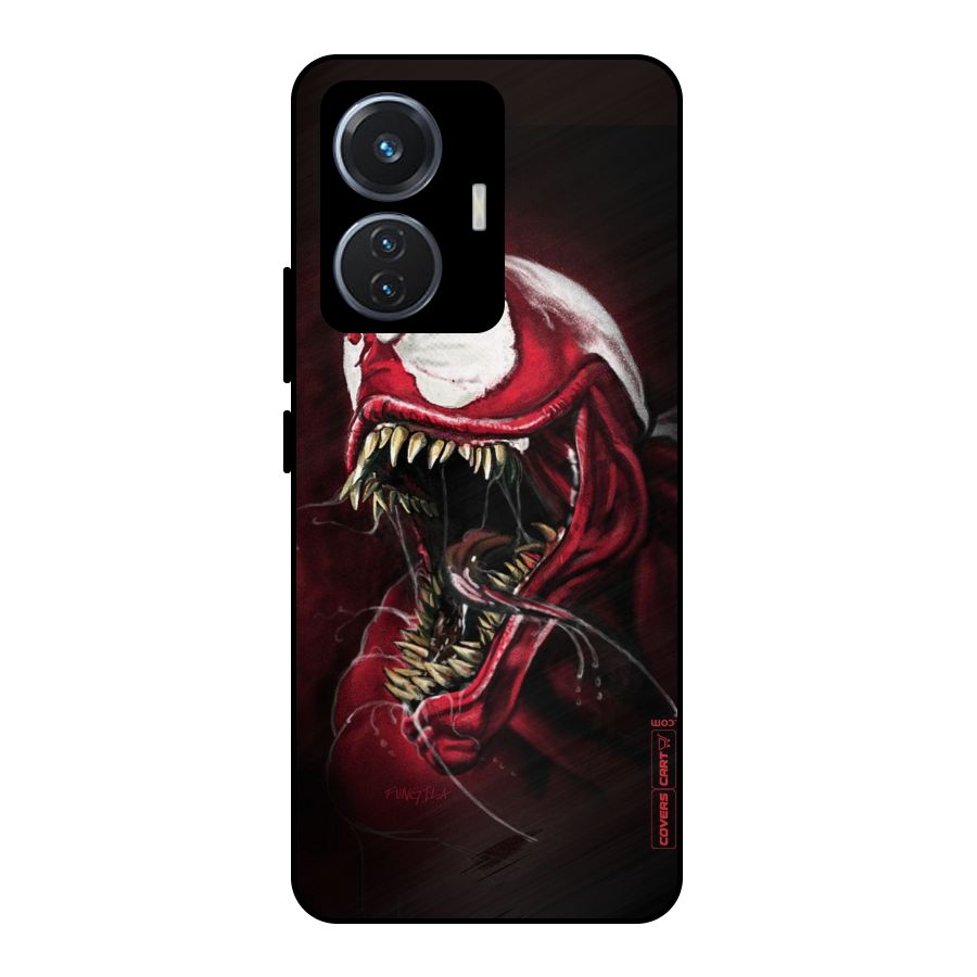 Red Venom Artwork Metal Back Case for iQOO Z6 44W