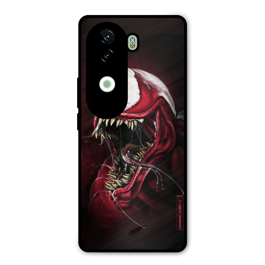 Red Venom Artwork Metal Back Case for iQOO Z9s