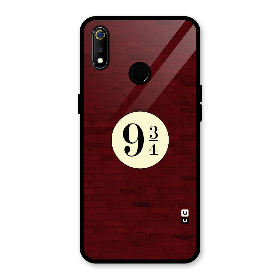 Red Wall Express Glass Back Case for Realme 3
