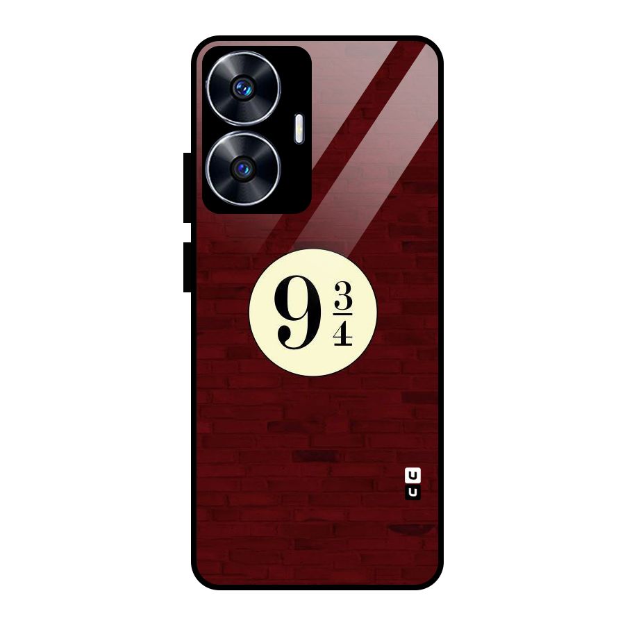 Red Wall Express Glass Back Case for realme C55