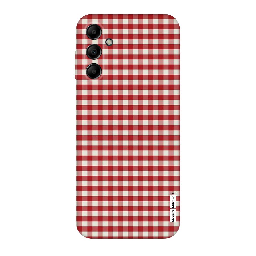 Red White Check Original Polycarbonate Back Case for Galaxy A14 5G