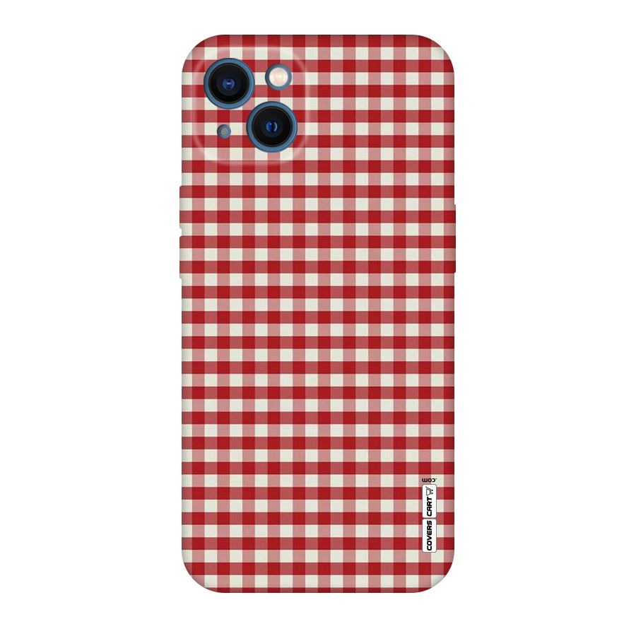 Red White Check Original Polycarbonate Back Case for iPhone 13