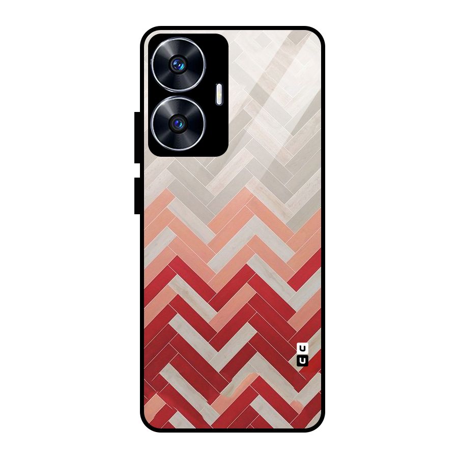 Reds and Greys Glass Back Case for Realme Narzo N55