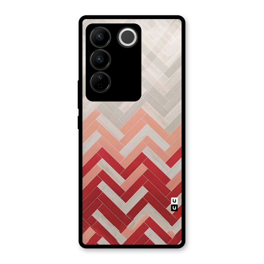 Reds and Greys Glass Back Case for Vivo V27 Pro