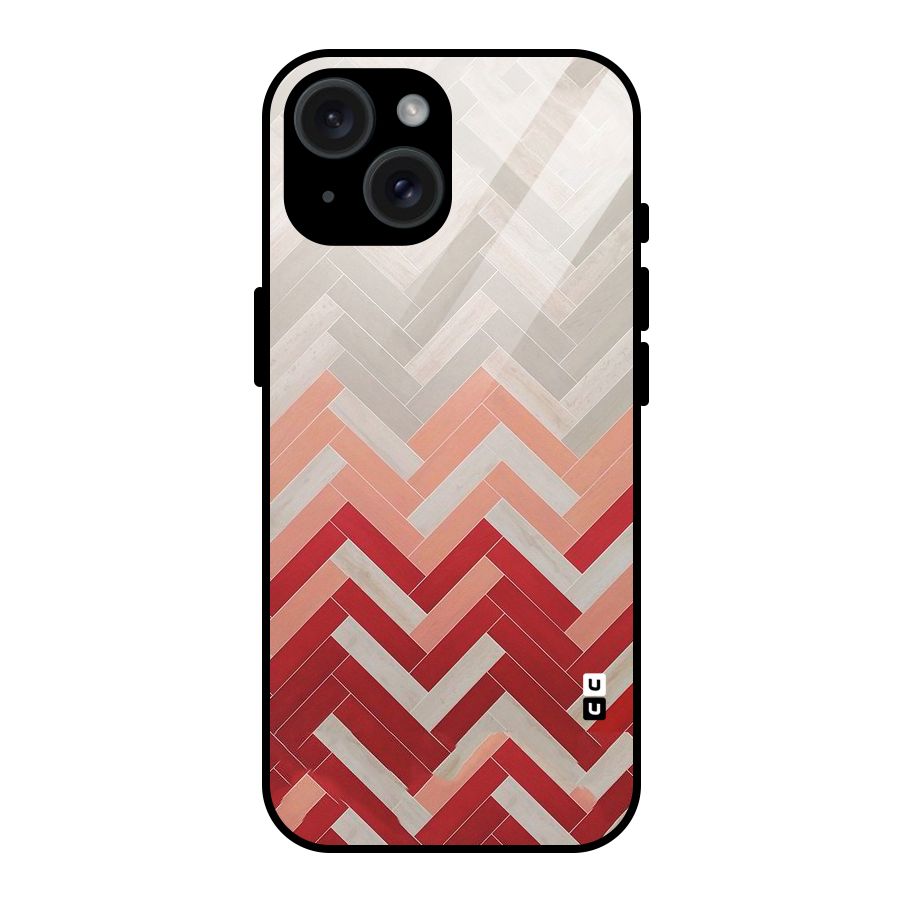 Reds and Greys Glass Back Case for iPhone 15