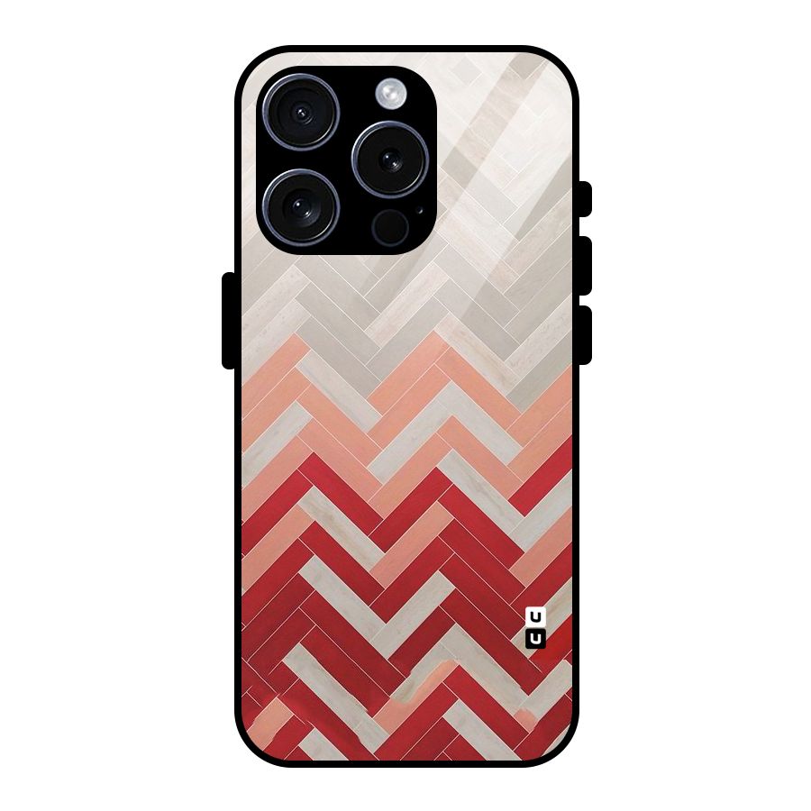 Reds and Greys Glass Back Case for iPhone 15 Pro