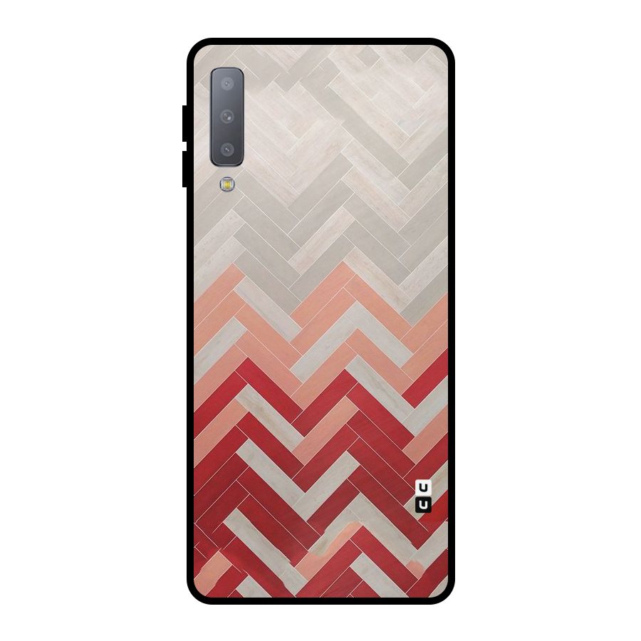 Reds and Greys Metal Back Case for Galaxy A7 (2018)