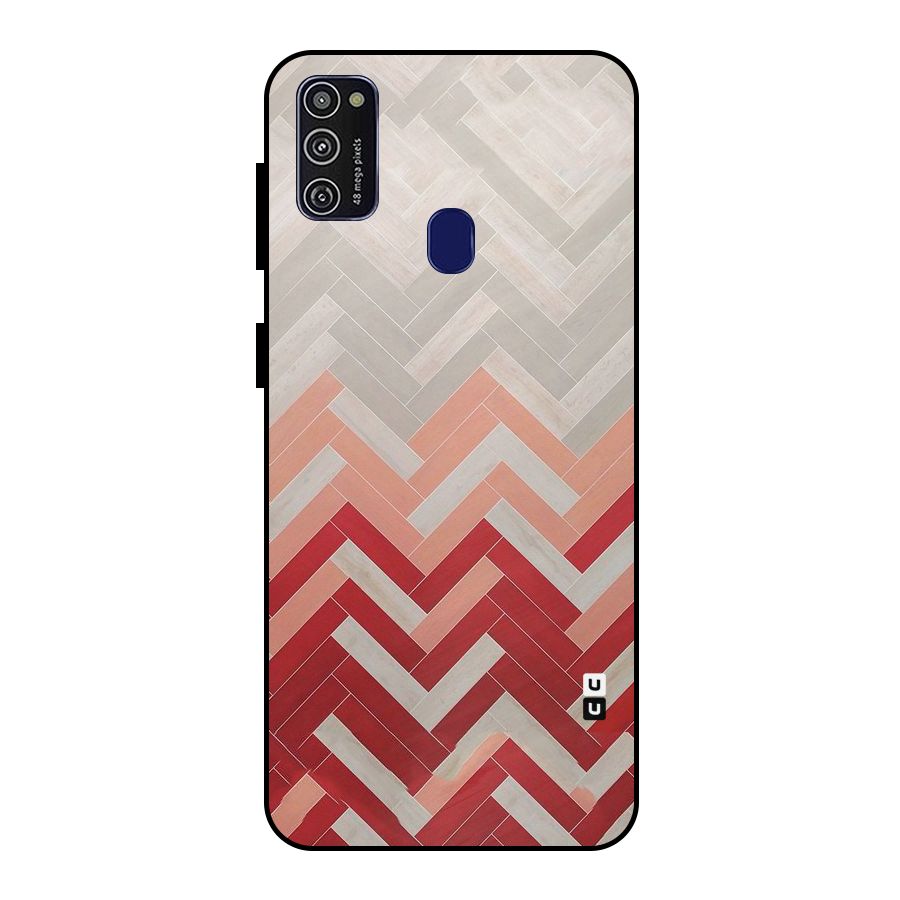 Reds and Greys Metal Back Case for Galaxy M21