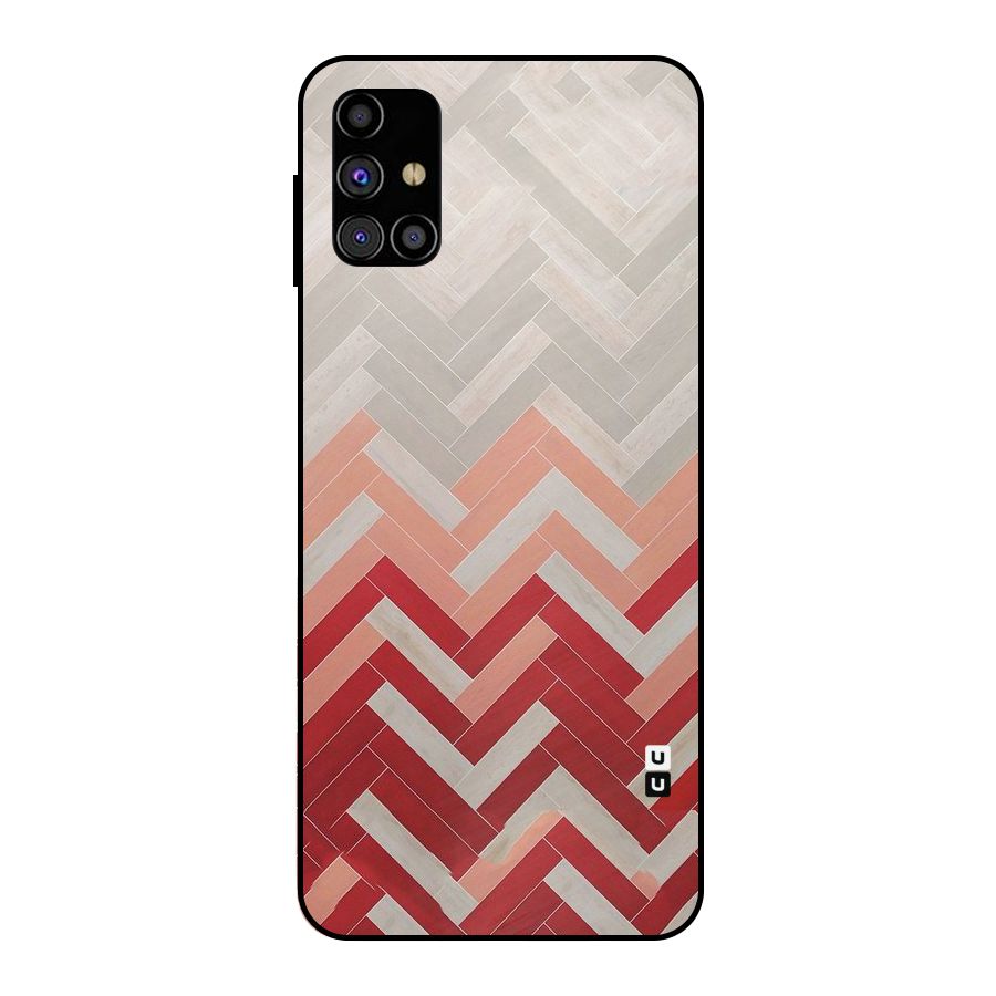 Reds and Greys Metal Back Case for Galaxy M31s