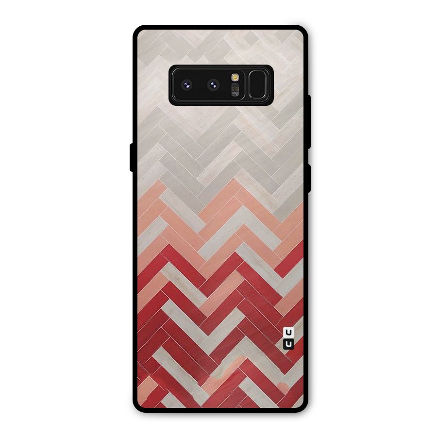 Reds and Greys Metal Back Case for Galaxy Note 8