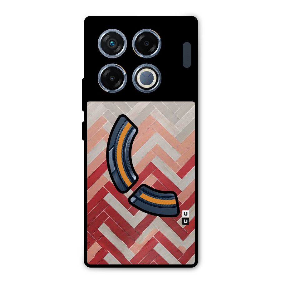 Reds and Greys Metal Back Case for Infinix GT 20 Pro