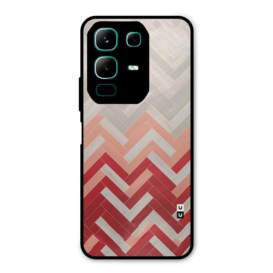 Reds and Greys Metal Back Case for Infinix Note 50x