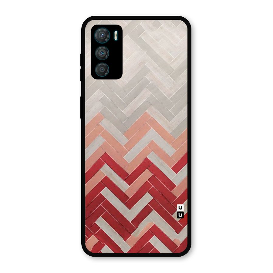 Reds and Greys Metal Back Case for Moto G42