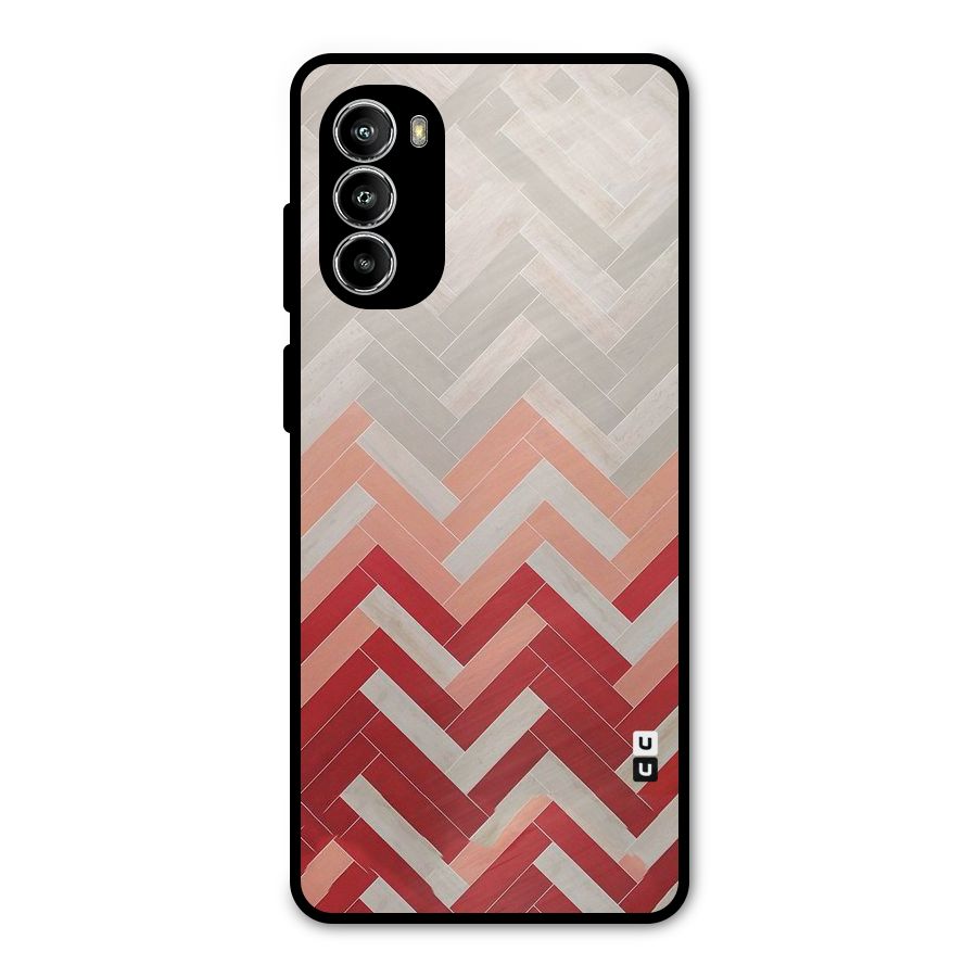 Reds and Greys Metal Back Case for Moto G52