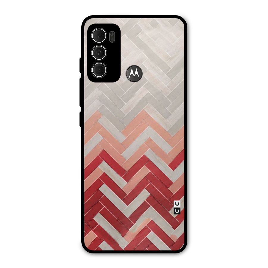 Reds and Greys Metal Back Case for Moto G60